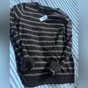 Banana Republic Chocolate and Cream Striped Top